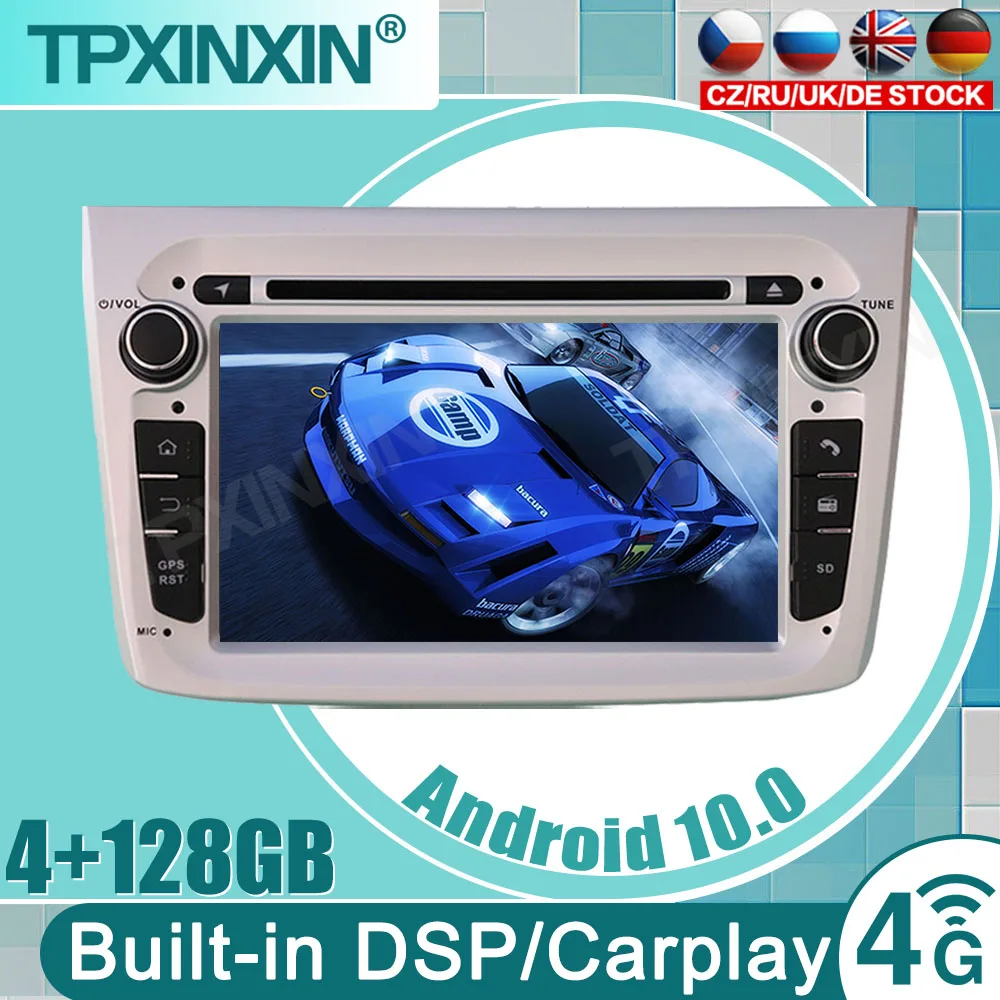 Автомобильный мультимедийный плеер 4 + 128G Android 10.0 для Alfa Romeo Android DVD-плеер с экраном, GPS-навигация, магнитола Carplay 0