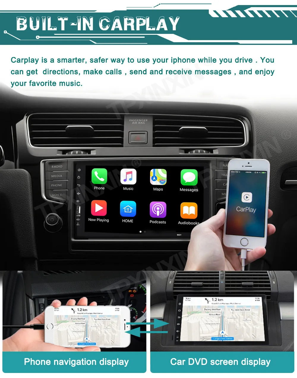 Автомобильный мультимедийный плеер 4 + 128G Android 10.0 для Alfa Romeo Android DVD-плеер с экраном, GPS-навигация, магнитола Carplay 4