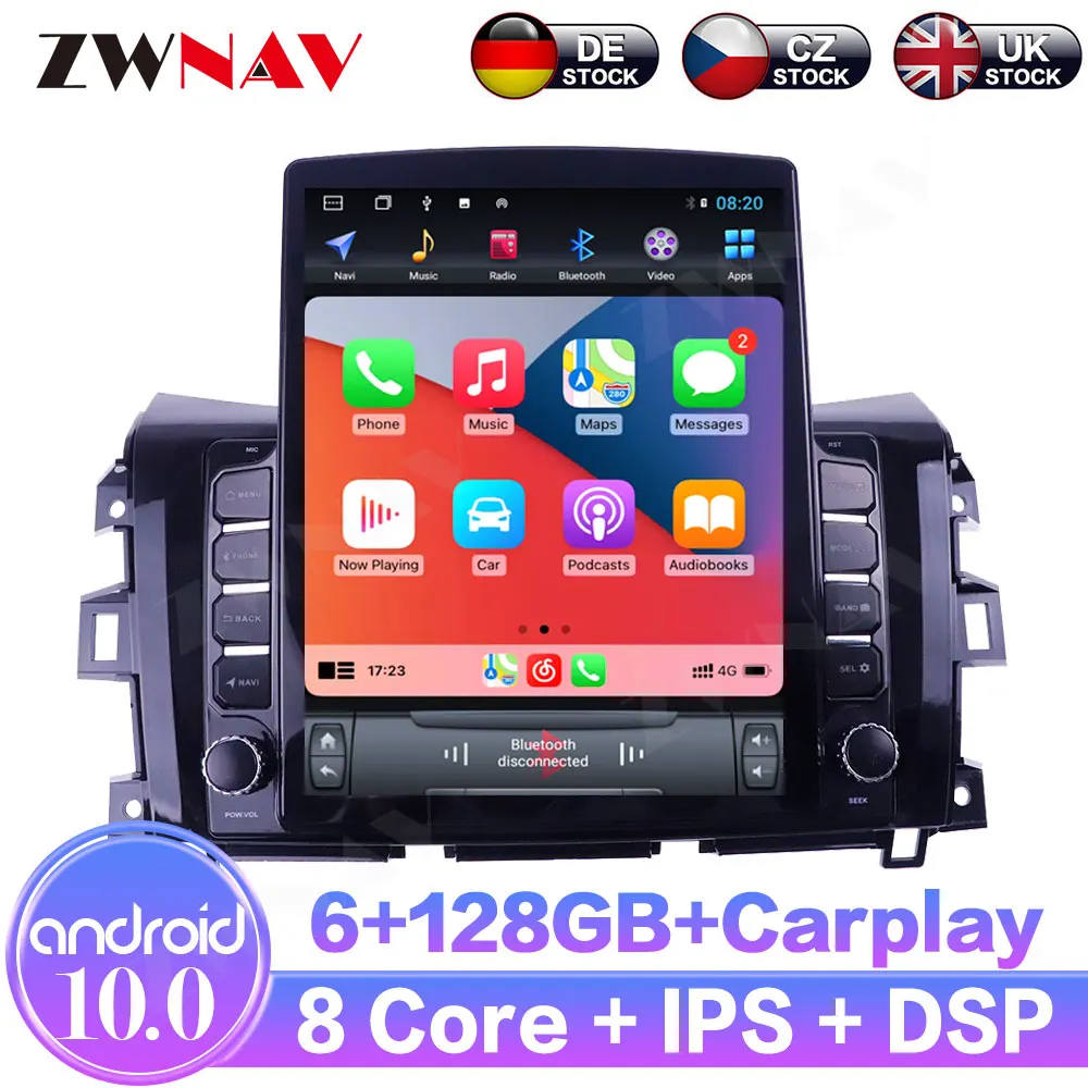 Android10.0 6 + 128 ГБ Для Nissan Navara 2013-2018 IPS Приемник с Сенсорным экраном Автомобильный Мультимедийный Радиоплеер GPS Навигация DSP Carplay 0