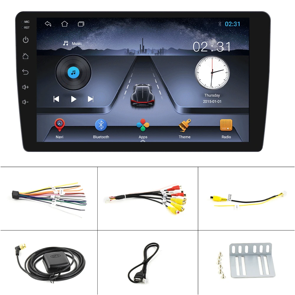 AMPrime Auto Radio 2 Din Android 10 GPS Навигация Автомобильное Радио Стерео Wifi Аудио Универсальный Мультимедийный Автомобильный Плеер Для toyota LADA 5