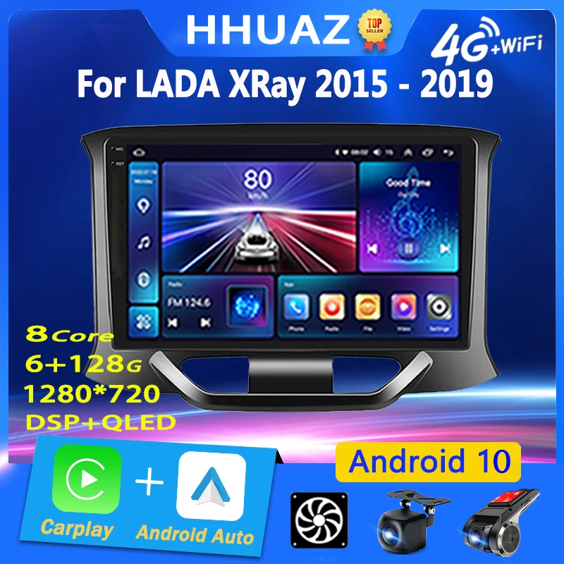 Вентилятор охлаждения Android 10 Без 2din 2 Din Автомагнитолы, мультимедийного видеоплеера, навигационной стереосистемы для LADA Xray X Ray 2015 - 2019 0
