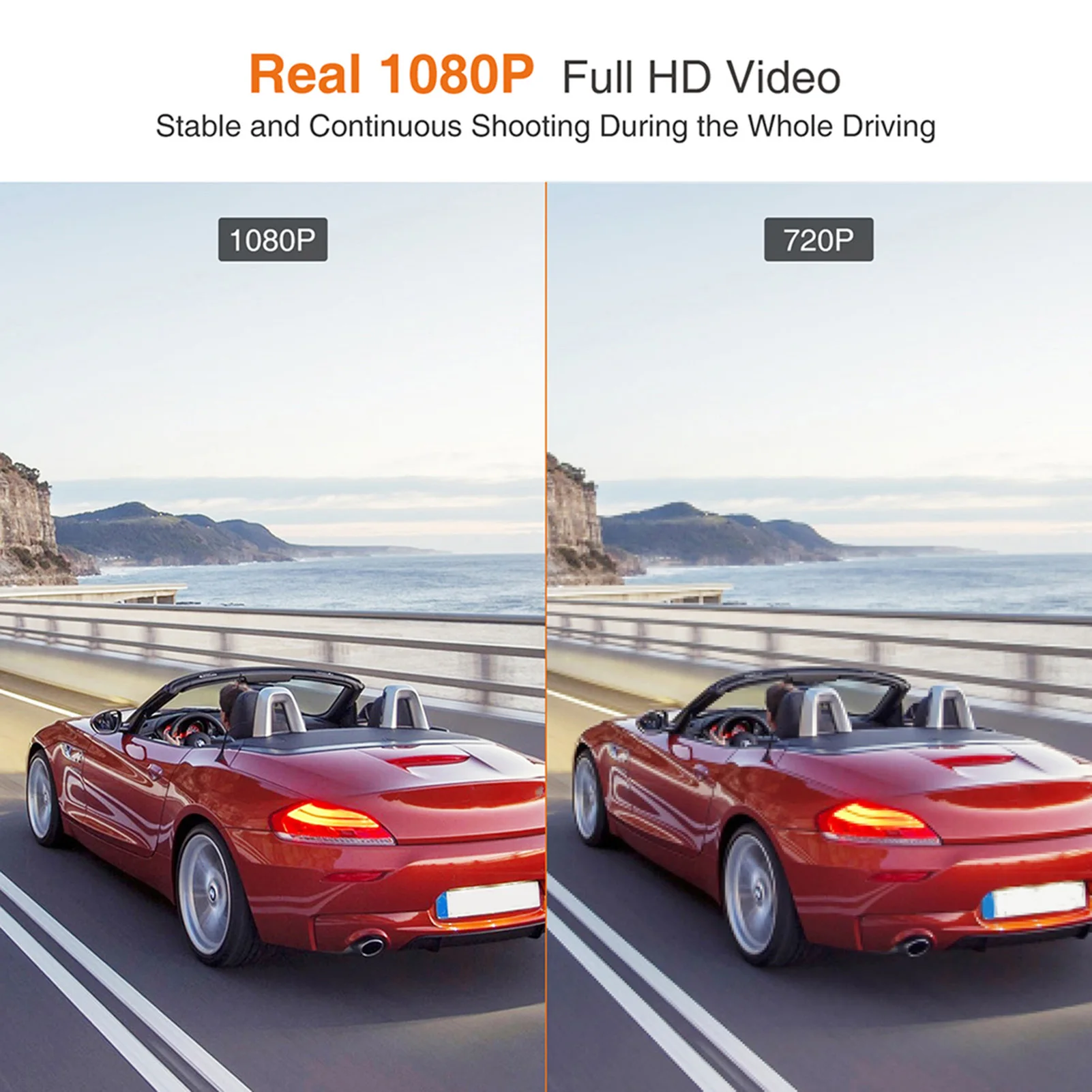 1080P FHD Автомобильный Видеорегистратор 4-дюймовый Регистратор Для Вождения Автомобиля, Двухобъективная Автомобильная Видеокамера, Циклическая Запись G-сенсора 3