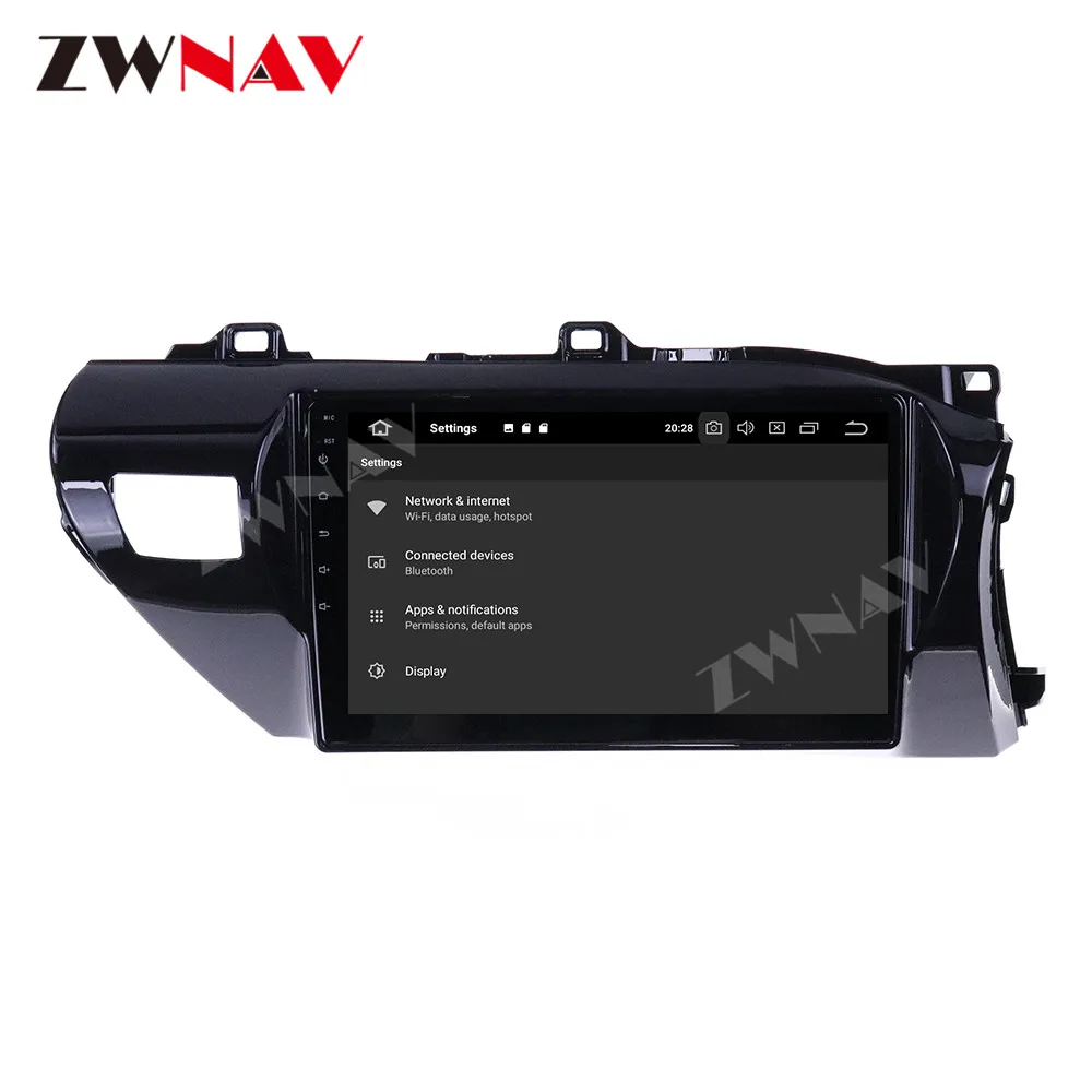 Android 10 Для Toyota Hilux 2015-2020 RHD HD Экран Радио Автомобильный Мультимедийный Плеер GPS Навигация Аудио Видео 2 Din Головное Устройство 1