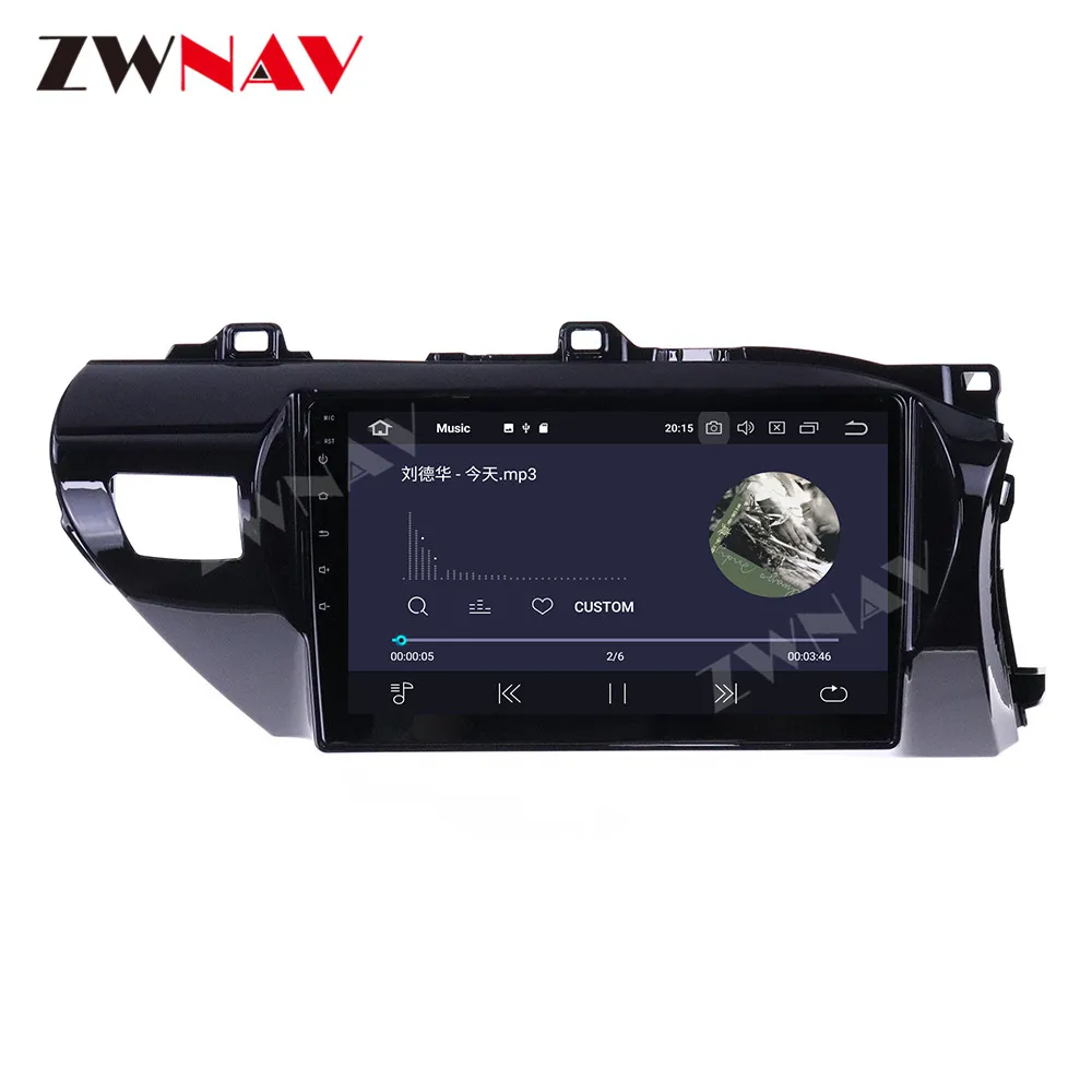 Android 10 Для Toyota Hilux 2015-2020 RHD HD Экран Радио Автомобильный Мультимедийный Плеер GPS Навигация Аудио Видео 2 Din Головное Устройство 3