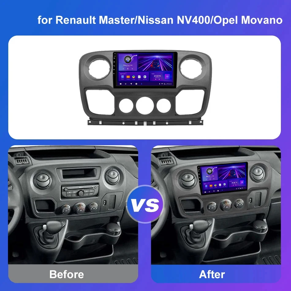 Автомагнитола NAVICAR для Renault Master Для OPEL Movano Для NISSAN NV400 2010-2021 Видеоплеер Carplay GPS Навигация Android DSP 1