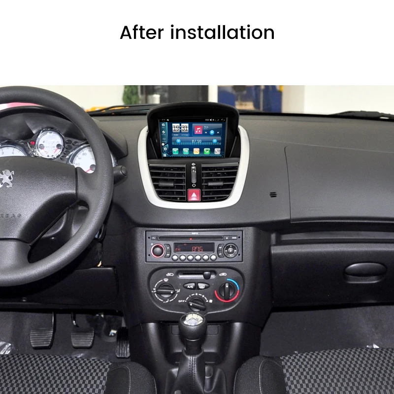 Carplay Android 12 Головное Устройство Автомобиля Радио Стерео для PEUGEOT 207 CC 2006-2015 Мультимедиа Авторадио IPS Экран Видеоплеер 4G RDS FM 1