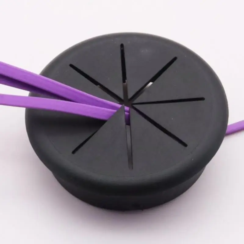 Гибкая силиконовая крышка для отверстия для кабеля Втулка для настольного шнура Резиновые втулки 0
