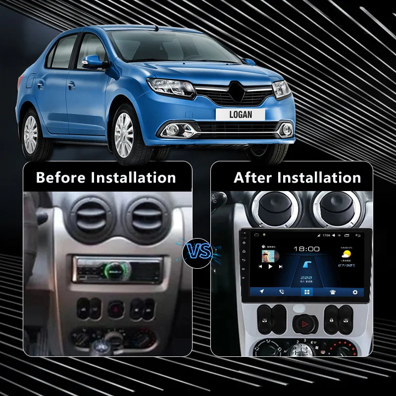 Автомагнитола MAMSM Android 12 для Renault Logan 1 Sandero 2009-2015 Lada Largus Dacia Мультимедийный видеоплеер GPS Carplay Авторадио 1