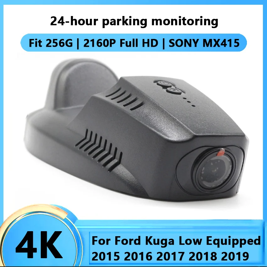 Автомобильный Видеорегистратор Wifi Видеорегистратор Dash Camera Для Ford Kuga С Низким Уровнем Оснащения 2015 2016 2017 2018 2019 высокое качество Ночного видения HD 2160P 0